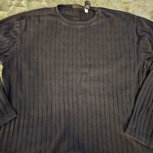 XL Croft & Barrow Black Ribbed Knit Top